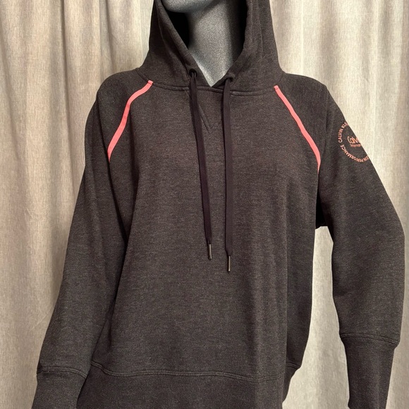 Calvin Klein Performance Hoodie Gray/Pink Logo Sweatshirt Pullover Loungewear 1X - Picture 1 of 10
